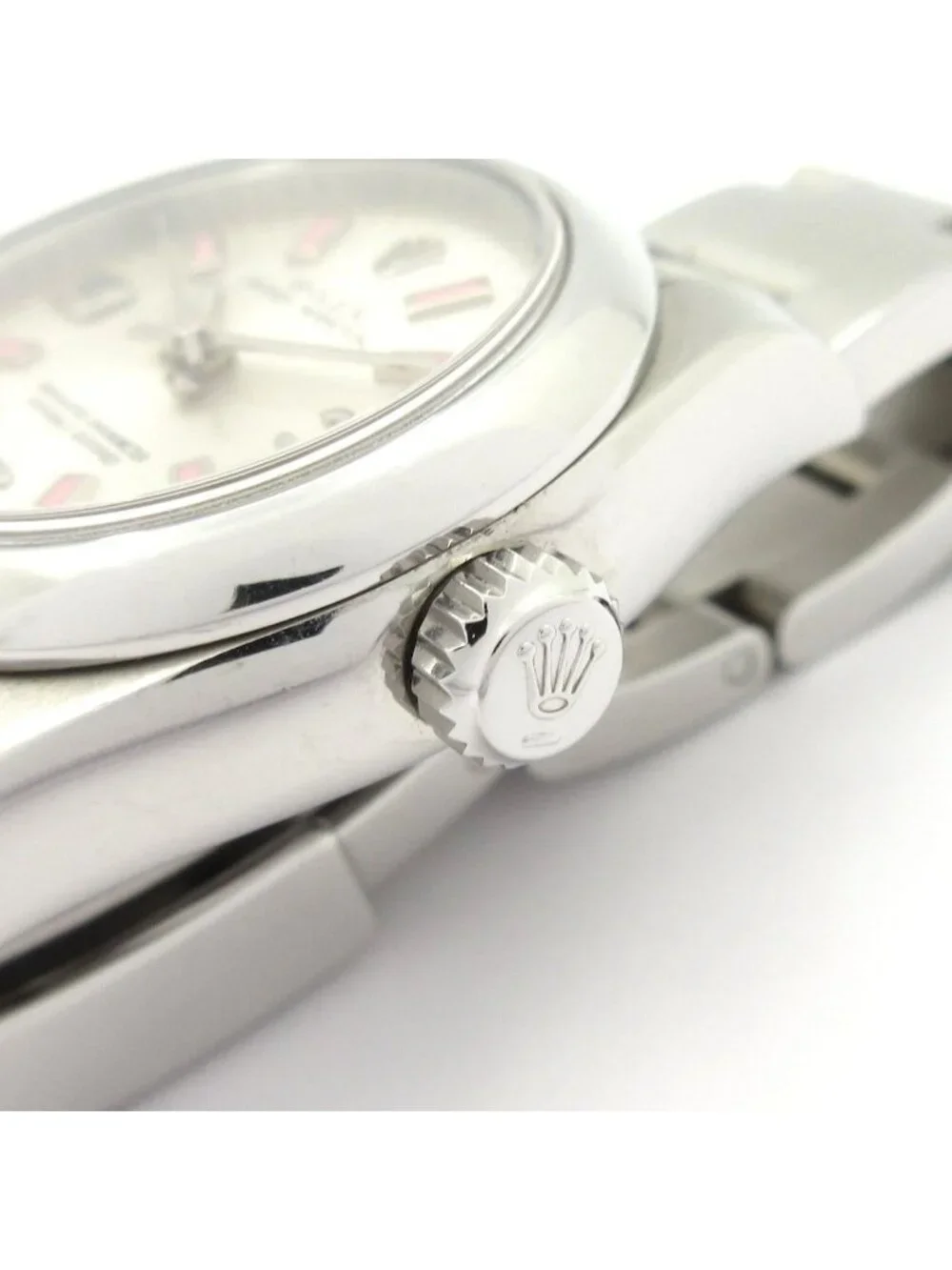 Rolex Watch Oyster Perpetual SS 11 Frames 1 Remaining Frame Roulette Dial Satin